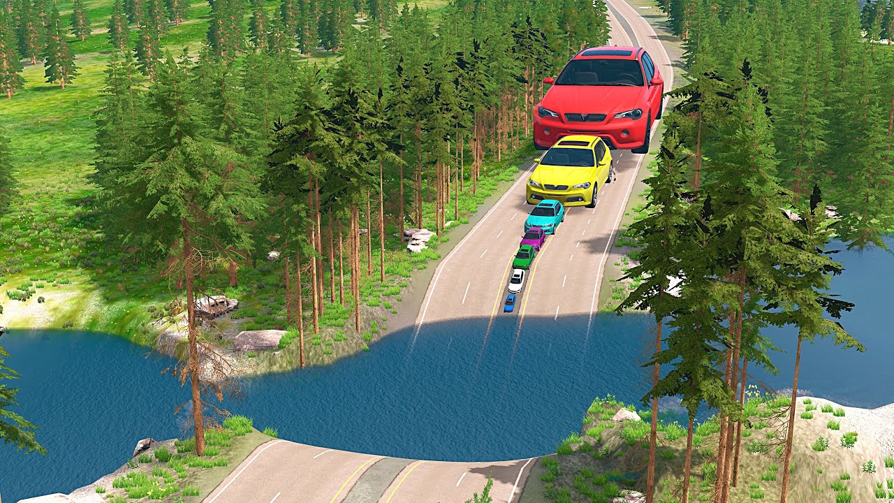 Giant & Small Cars vs Deep Water – BeamNG.Drive