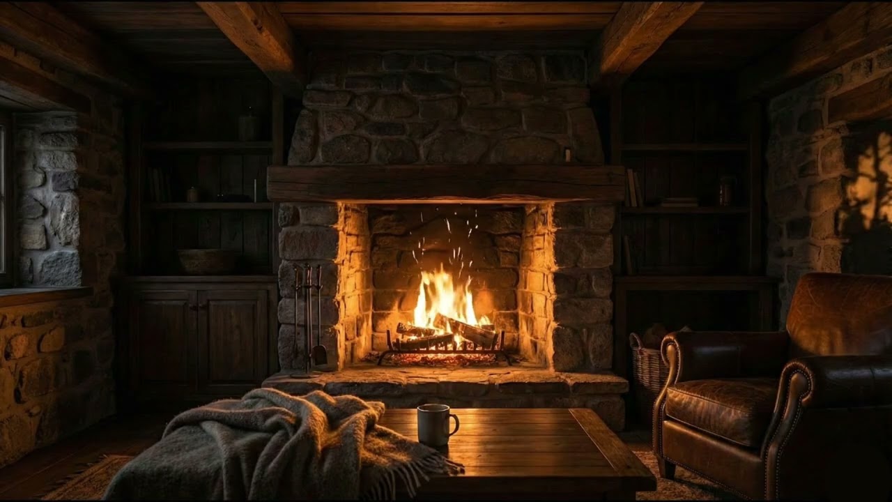 Fireplace ASMR 🔥 Romantic Fire Sounds | Şömine Ateşi Ambience | 1 Hour Relaxing | 4K Şömine Ateşi