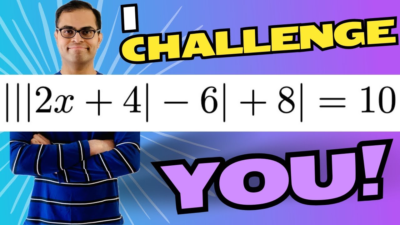 The HARDEST Absolute Value Problem you will EVER solve!