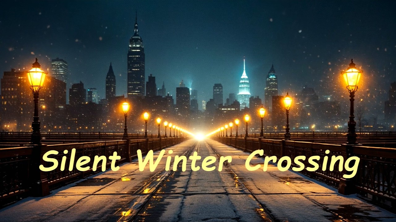 🌨️ Experience the Magic: Silent Winter Nights on a Snowy Bridge! ❄️   Ambience in the City