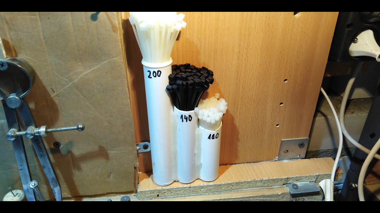 Jak zrobić pojemnik/uchwyt na trytytki / How to make a container for cable ties