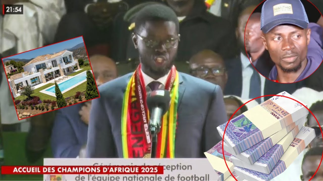 Le PR Bassirou Diomaye Faye offre à chaque Lion 75 millions de FCFA et un terrain de 1 500 m² après