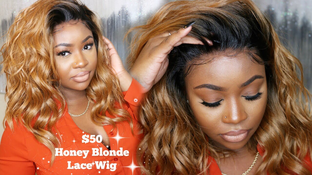 $50 Honey Blonde Lace Front Curly Bob Wig | Friday Night Hair