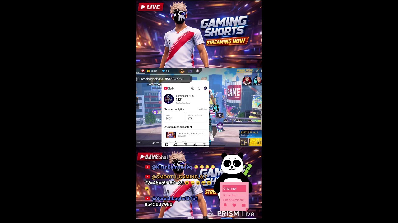 FREE FIRE MOBILE LIVE with @gamingshort107 #shorts #mobilelive #fflive#girllive