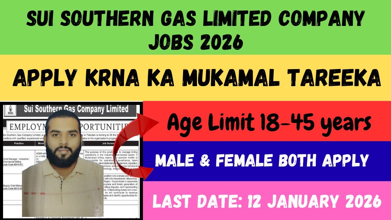 SSGC Jobs 2026 | Sui Southern Gas Company Careers | Eligibility, Posts & Online Apply Guide