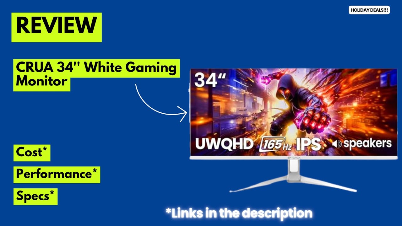 CRUA 34” Ultrawide Gaming Monitor Review (165Hz, WQHD IPS) | Best White Monitor for Gaming & Work?