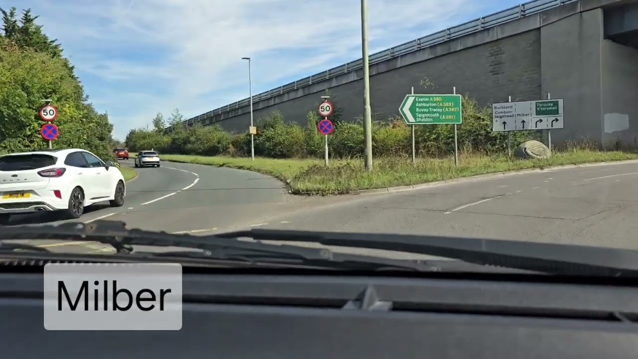 Routes through Penn Inn from Newton Abbot Test Centre