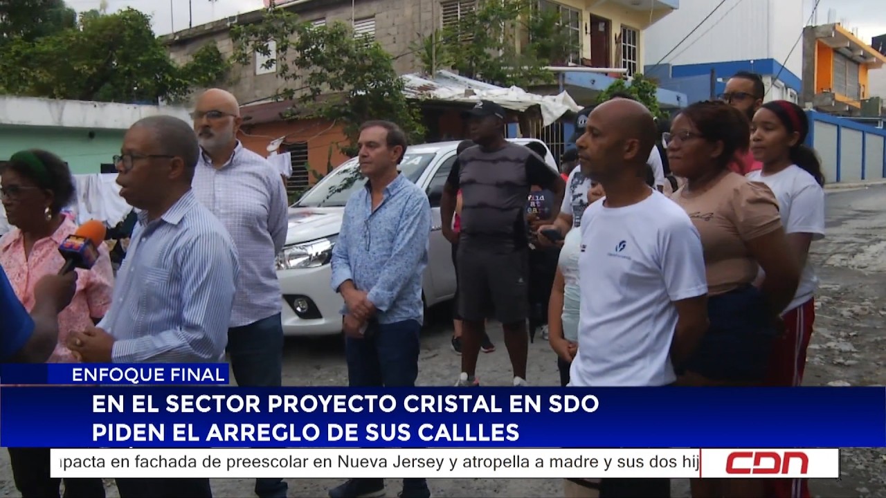 En el sector Proyecto Cristal en Santo Domingo Oeste piden el arreglo de sus calles