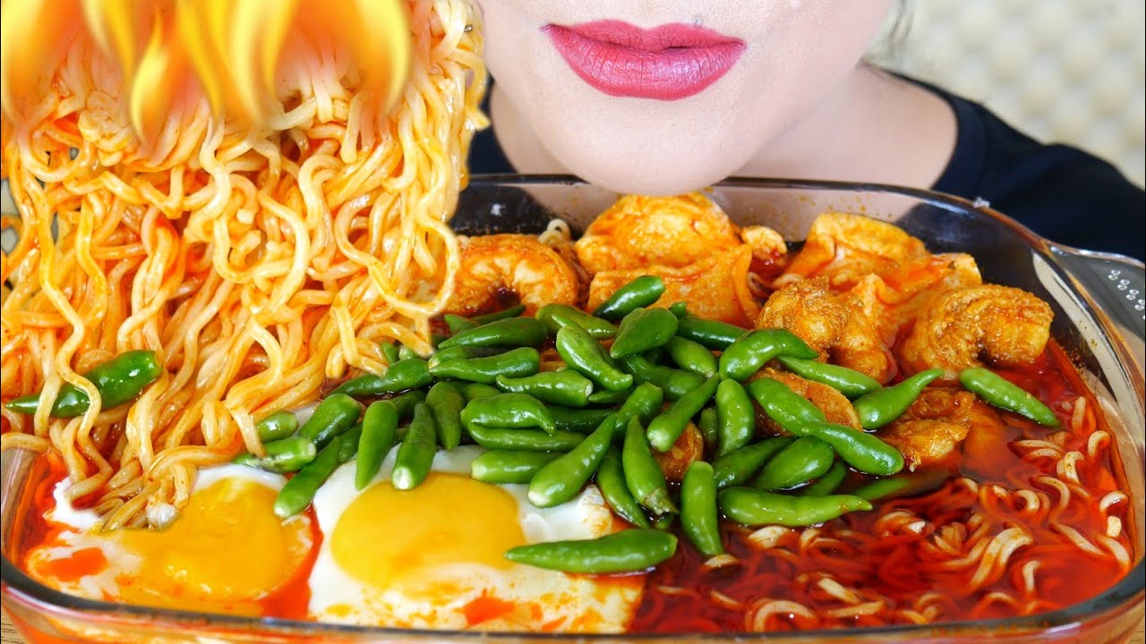 ASMR MIE REBUS PEDAS CABE RAWIT DAN CHILI OIL  | ASMR MUKBANG INDONESIA