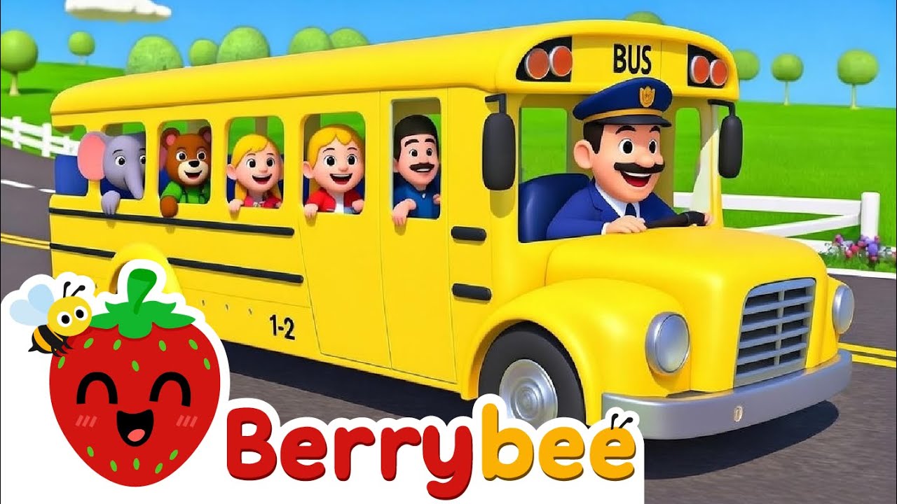 The Wheels on the Bus Go Round and Round 🚌 | Kids Songs & Nursery Rhymes | Berrybee