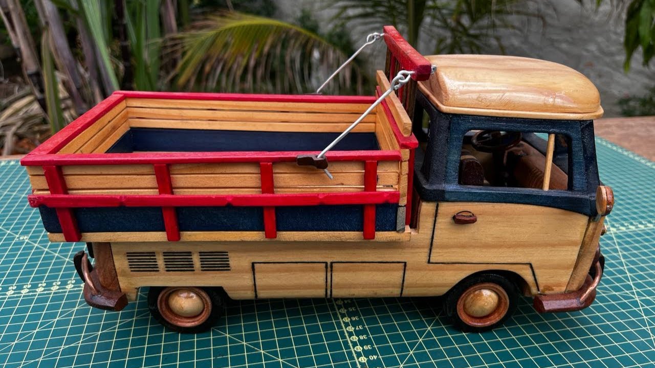 COMO FAZER VW KOMBI FEITA DE MADEIRA PASSO A PASSO 