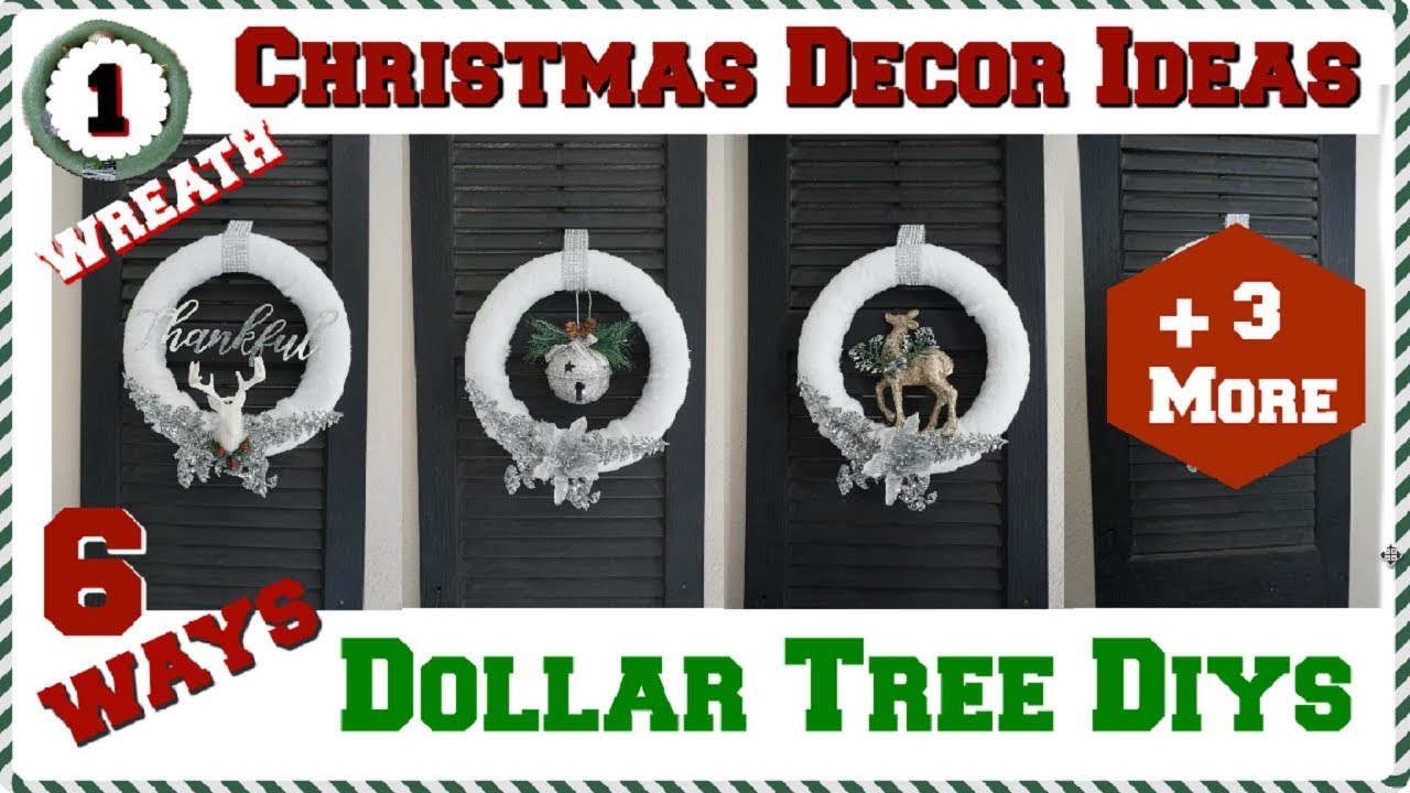 DOLLAR TREE DIY WINTER WONDERLAND CHRISTMAS DECOR IDEAS | 6 DIY WREATH IDEAS | Momma From Scratch