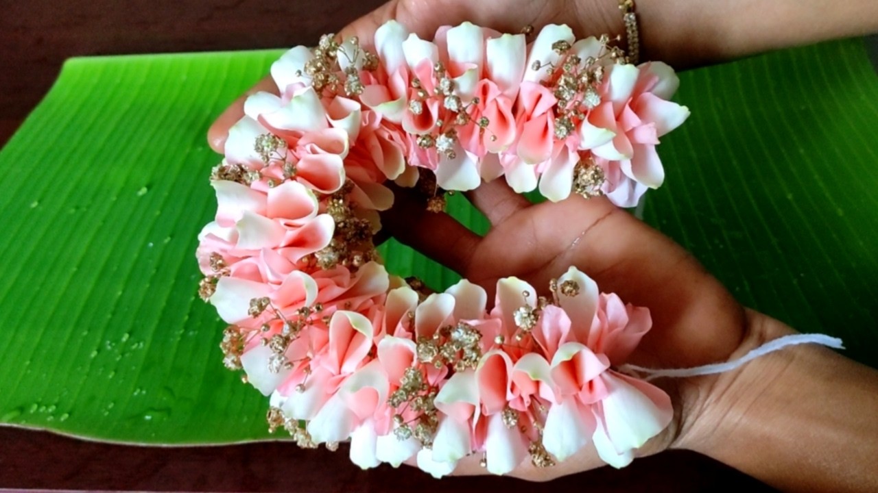 Wedding flowers garland / bridal flower making / marriage flower making / reception flowers garland