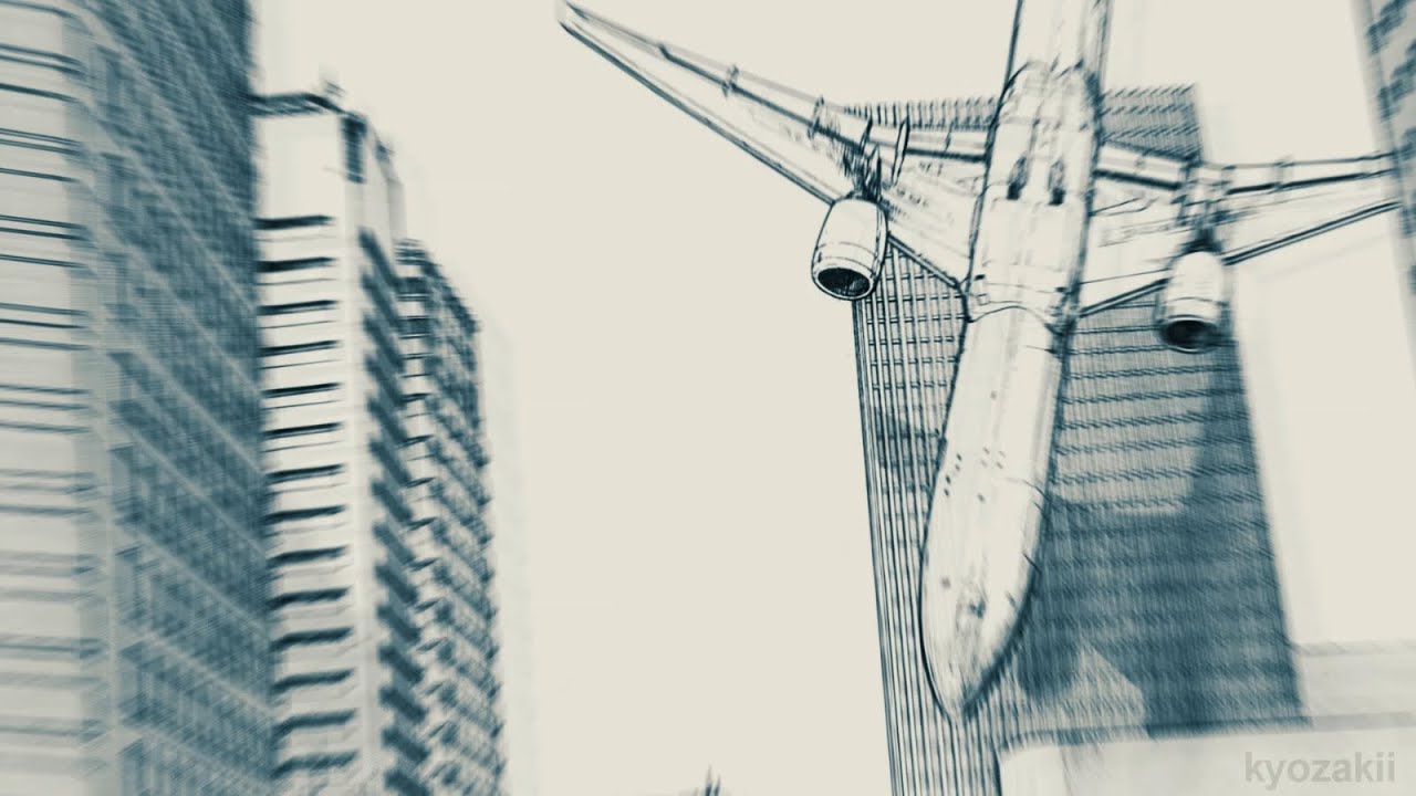AJIN MANGA plane scene animation