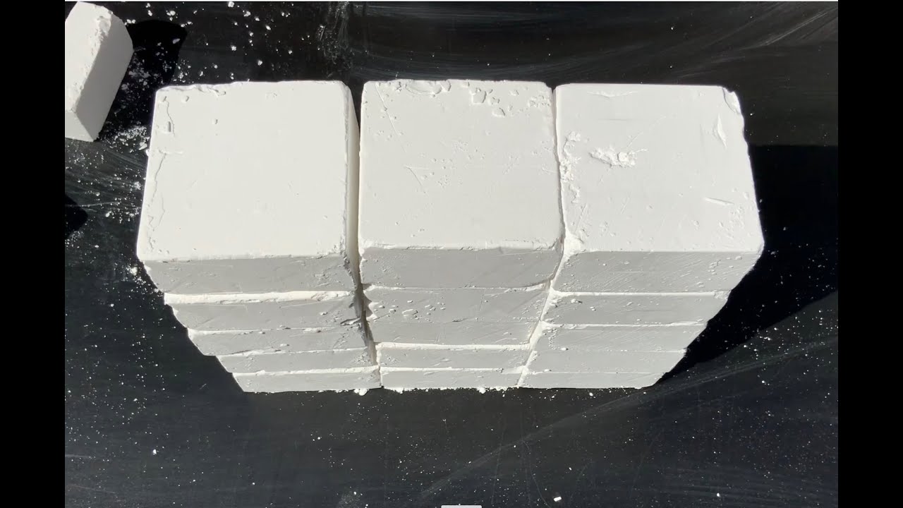 GYMCHALK ASMR: 15 full block gymchalk crushes and sifting