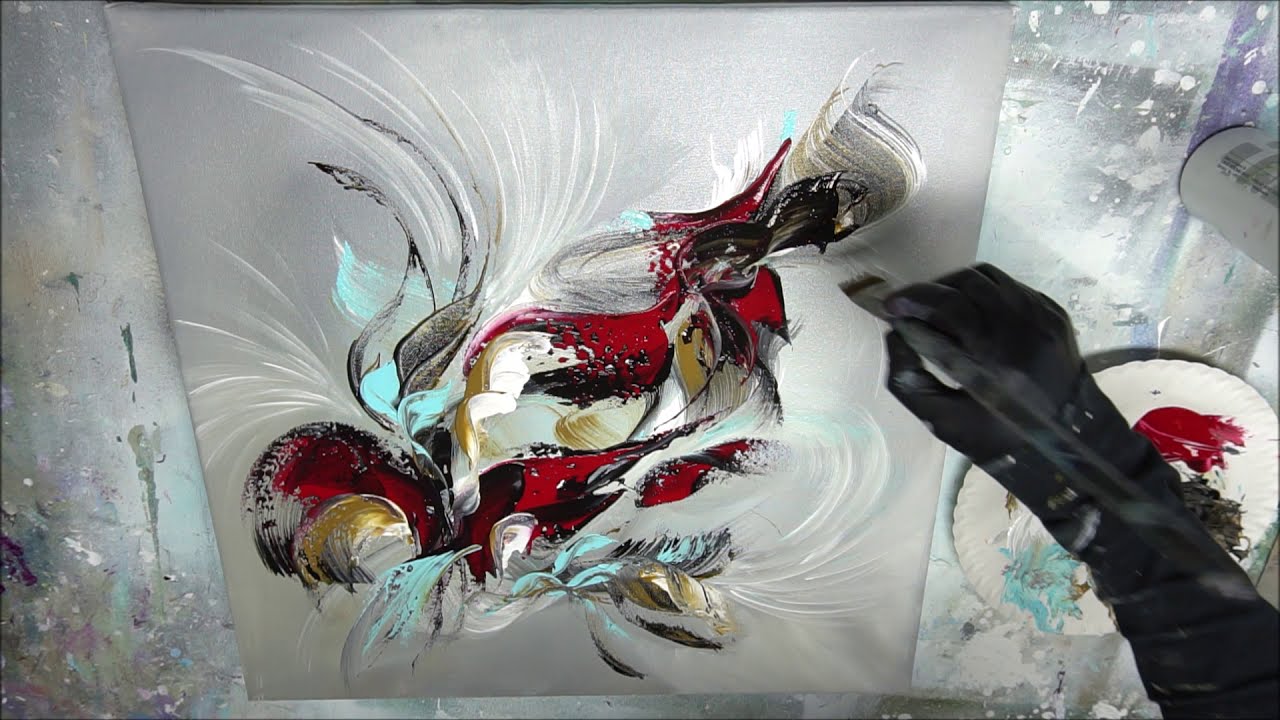 Abstract Painting/Blending/Palette Knife/ABSTRACT/Verblenden/Spachteln/V230/Temperament