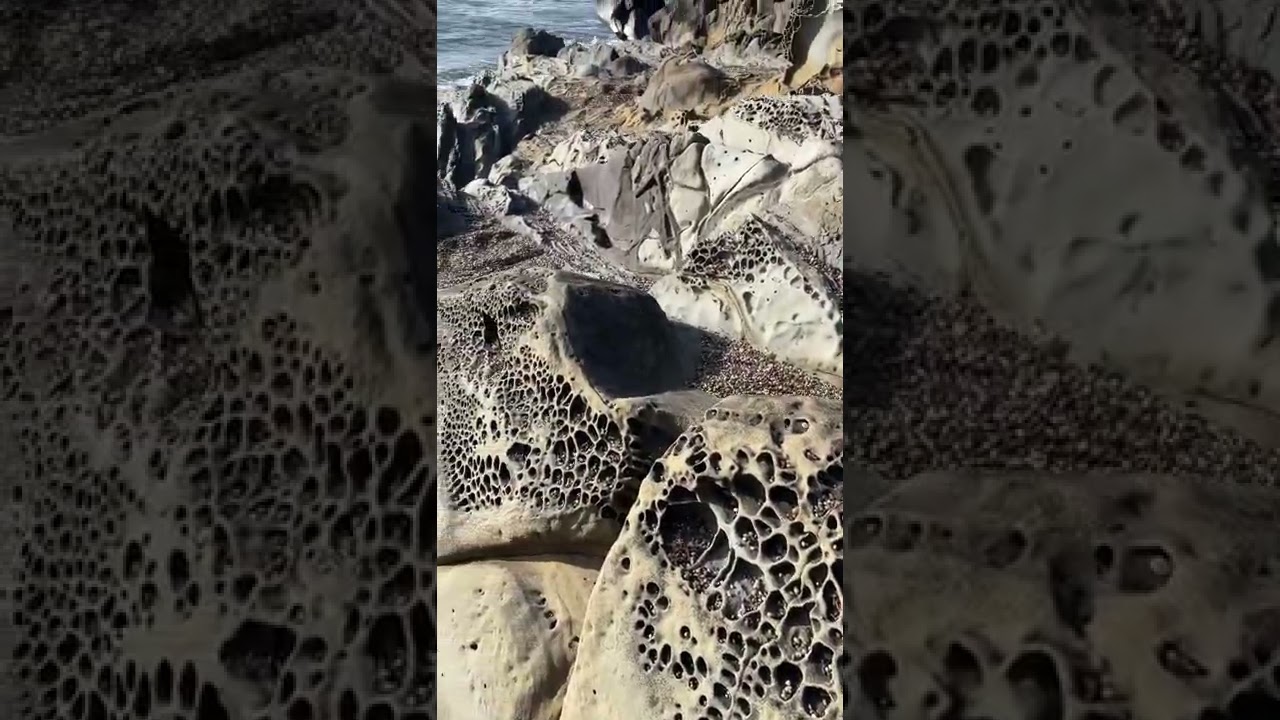 Tafoni Sandstone Formations on the California Coast