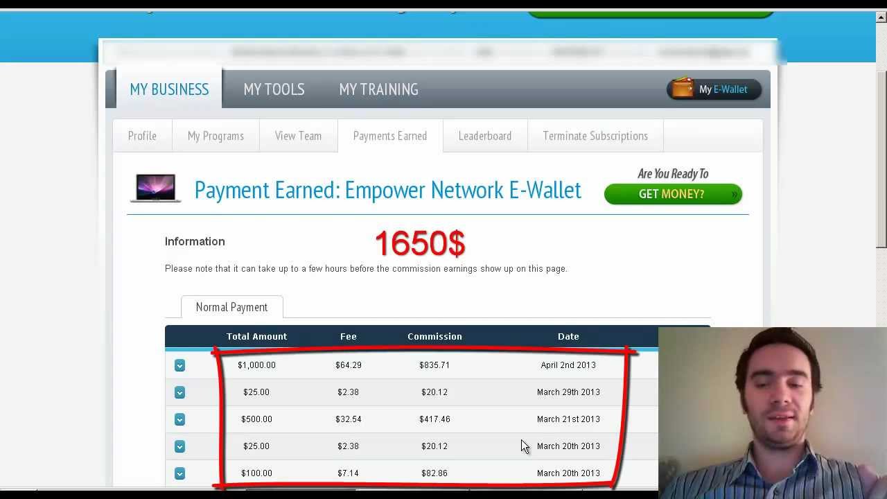 Empower Network Earnings Proof (1k$ during the lunch time..)