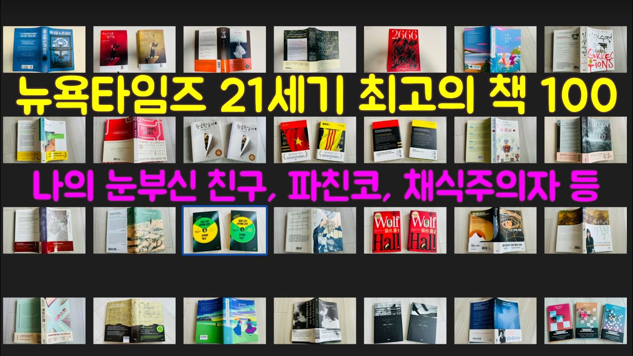 뉴욕타임즈 21세기 최고의 책 100권 살펴보기(나의 눈부신 친구, 파친코, 채식주의자 등)