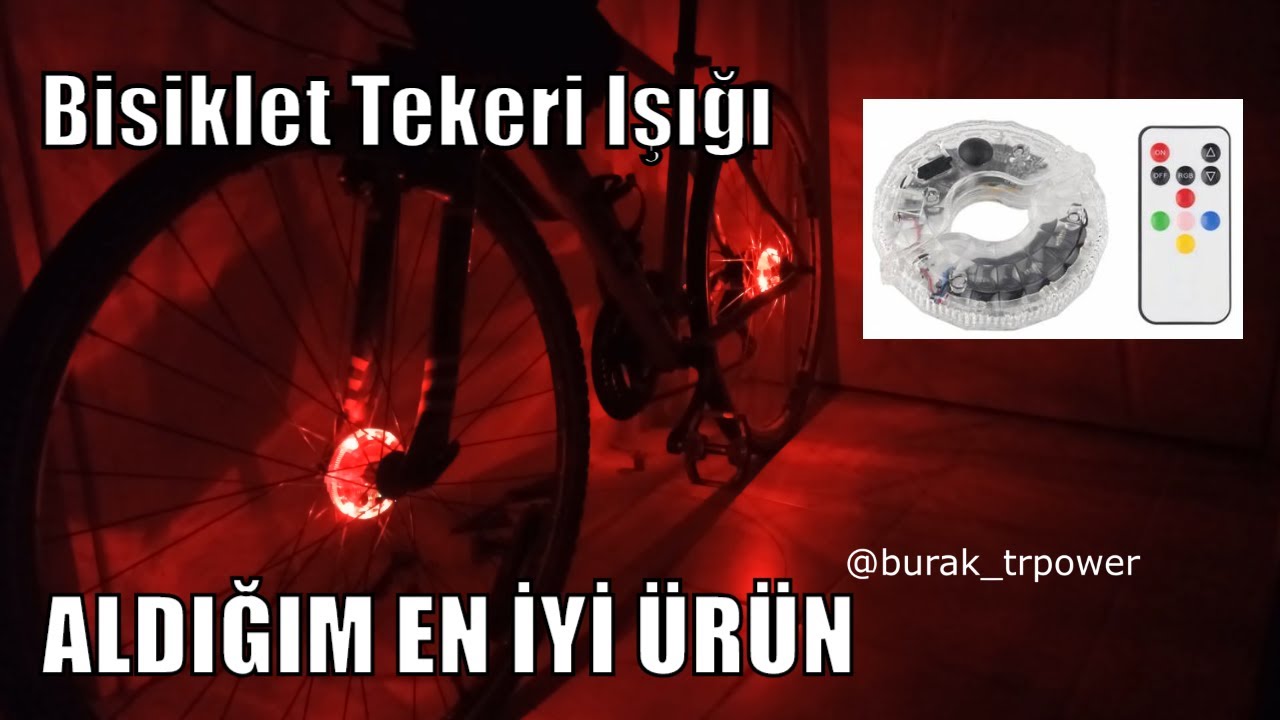 BİSİKLET TEKERLEK RGB IŞIKLARI - KUMANDALI - BU ZAMANA KADAR ALDIĞIM EN İYİ ÜRÜN -  MODİFİYE