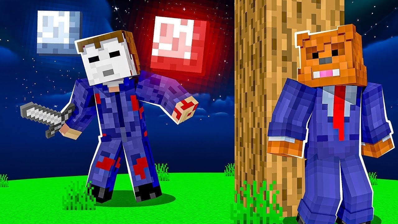 Выживаем в Minecraft вместе с друзьями, выживая после встречи с Майклом Майерсом!