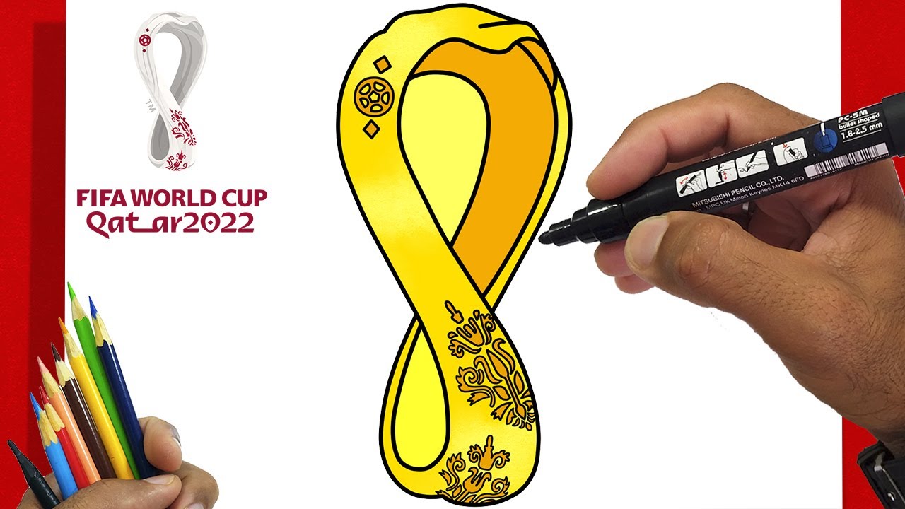 How to Draw  LOGO World Cup Qatar FIFA GOLD | Opening Ceremony