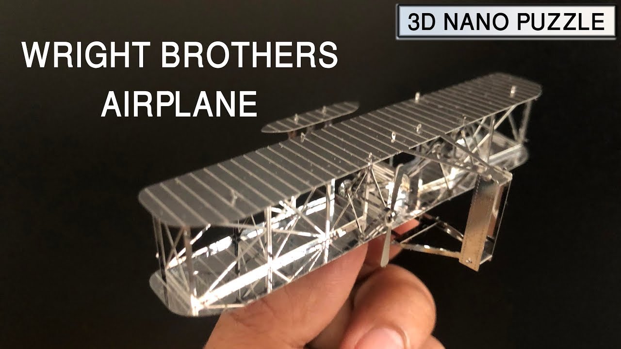 3D Metal Model Kit - WRIGHT BROTHERS AIRPLANE Nano Puzzle