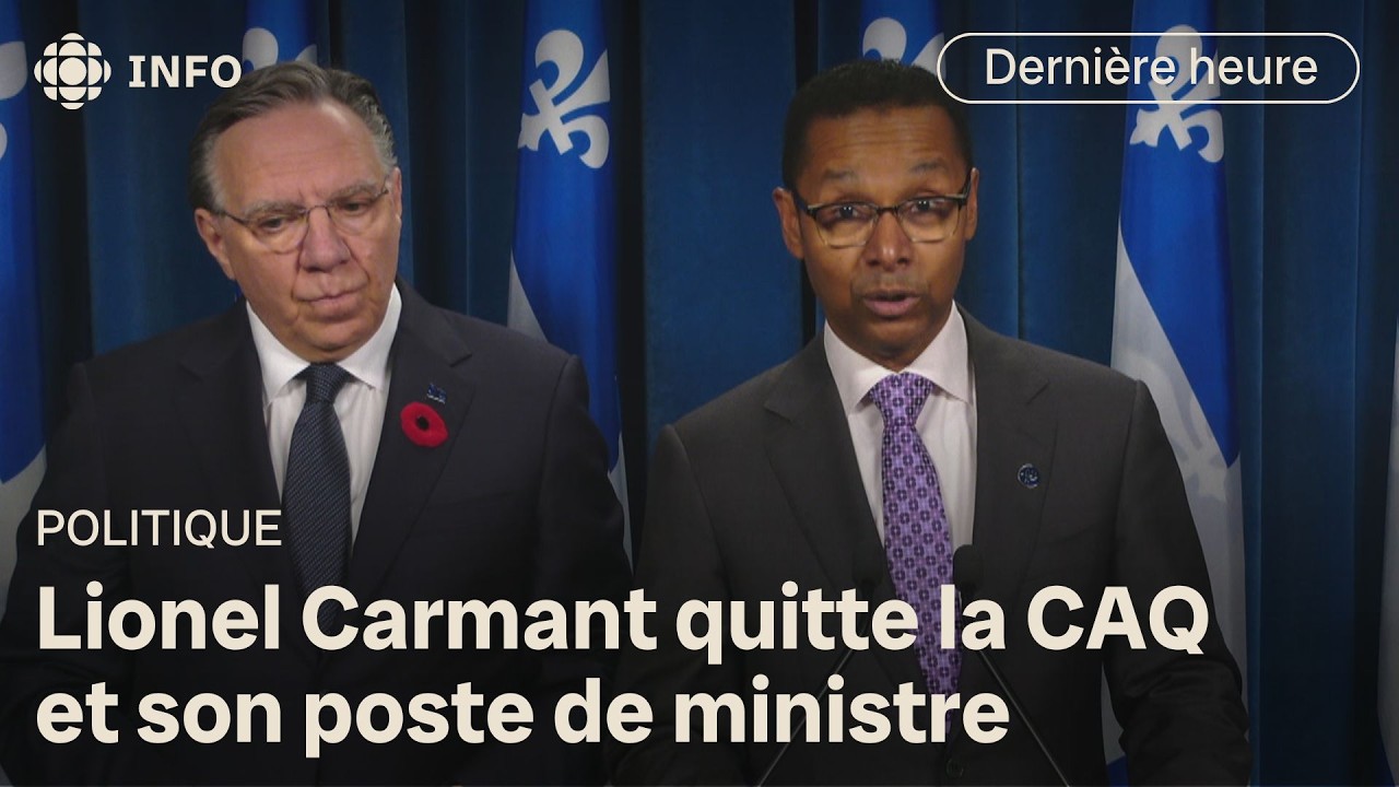 Lionel Carmant quitte la CAQ et son ministère : écoutez son discours et celui de François Legault