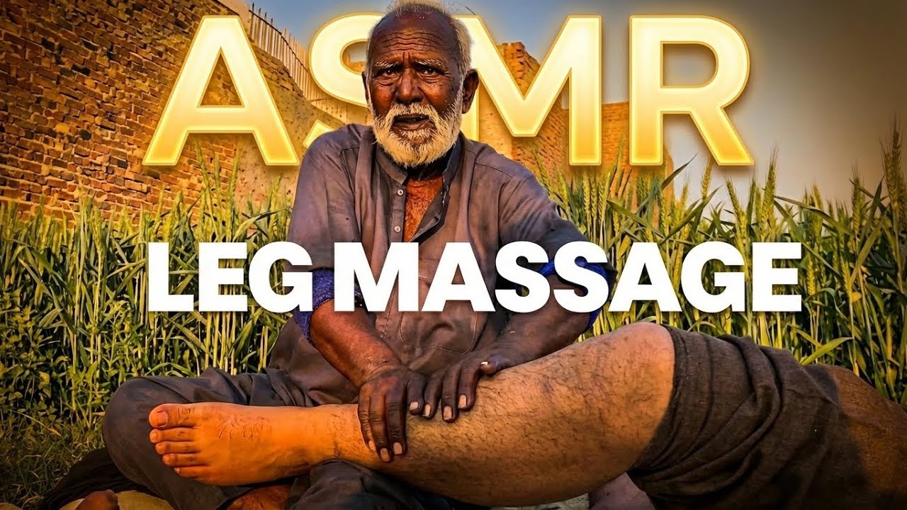 ASMR || BABA KALLU ON FIRE VERY RELAXING LEG VAIN THERAPY | LEG PAIN RELIEF MASSAGE IN 1$ #asmr 