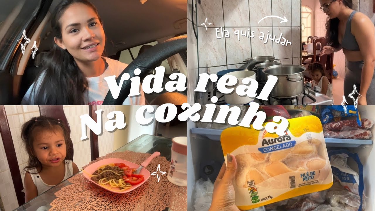 Dia de preparar a comida da semana + minha ajudante Maya na cozinha 🍳