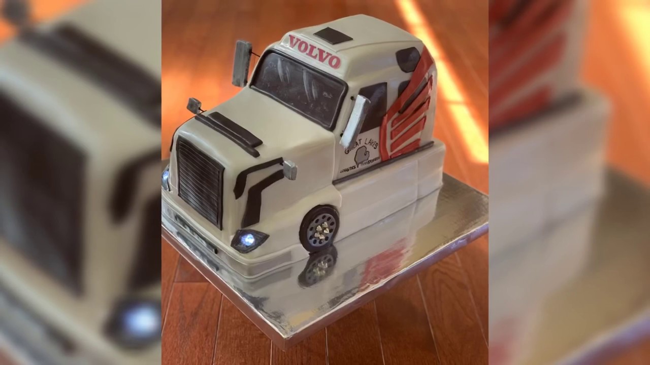 How to make first part of semi truck cake