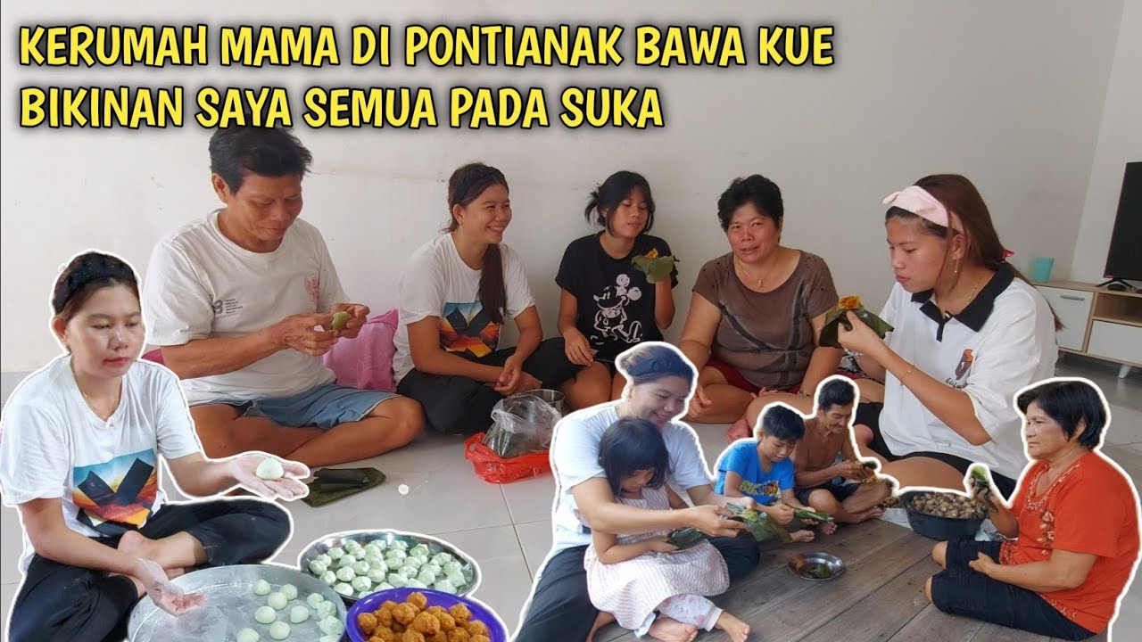 BIKIN KUE DOKO2/UNTI KELAPA MAKAN BERSAMA DAN BAWA KERUMAH MAMA DI PONTIANAK SEPERTI APA YA RASA NYA
