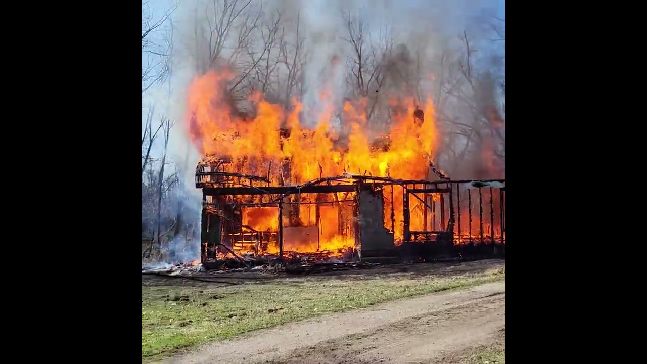 House Burned Down. Control Burn. Thomson IL.