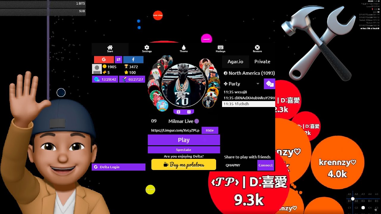 COMO INSTALAR Y APRENDER A USAR DELTA V7 EN AGAR.IO 2023 +THEME Y SKINS GRATIS