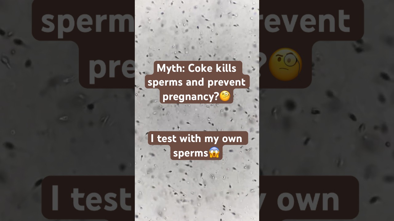 Myth: Coke kills sperm and prevents pregnancy? I test with my own sperms😱 #shorts #microscope  #yt