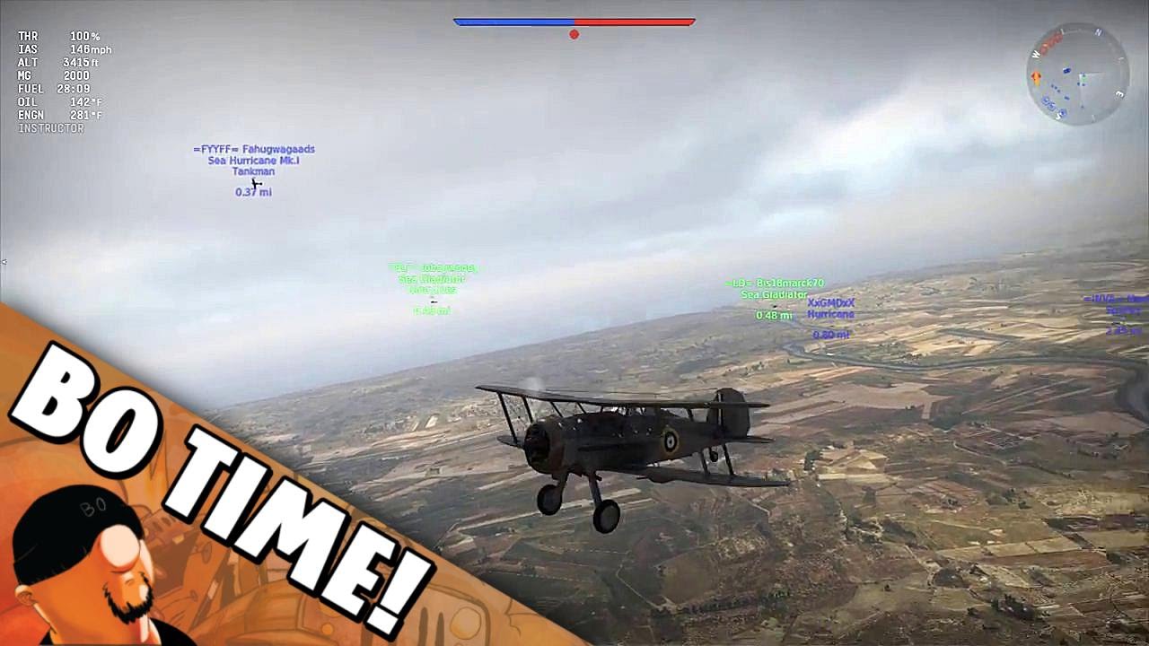 War Thunder - Sea Gladiator! Now with more Cobey Rage and Bismarck Accents