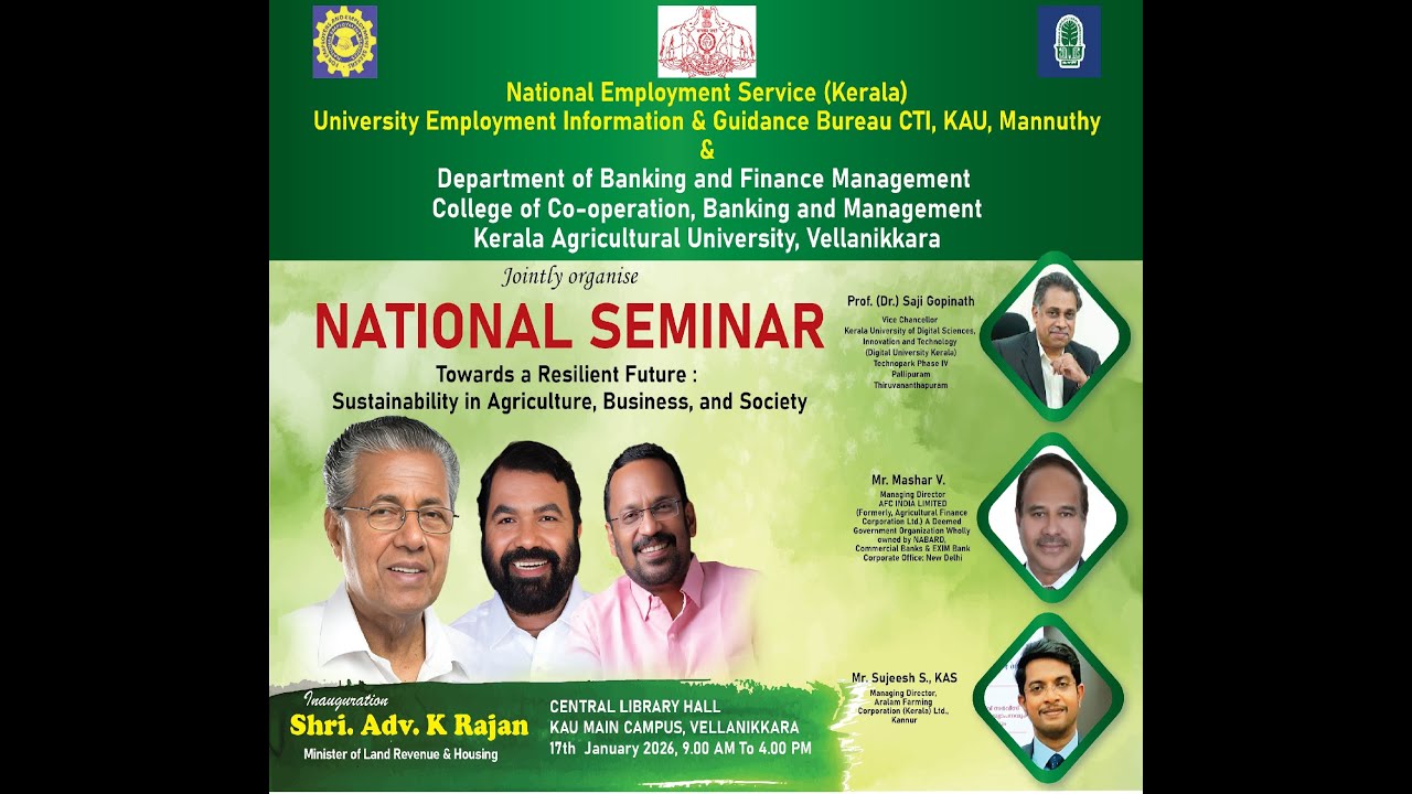 NATIONAL SEMINAR Towards a Resilient Future :Sustainability in Agriculture, Business, and Society