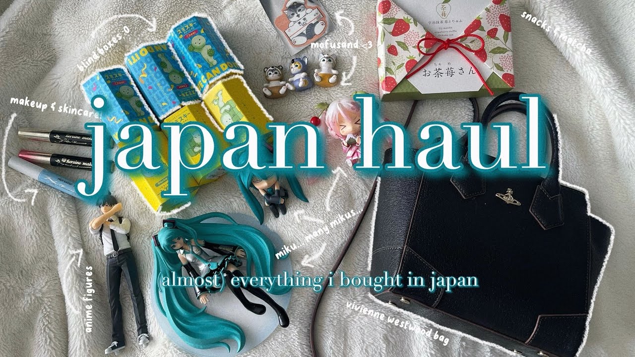 everything i bought in japan... (anime figures, blind boxes, skincare, snacks)