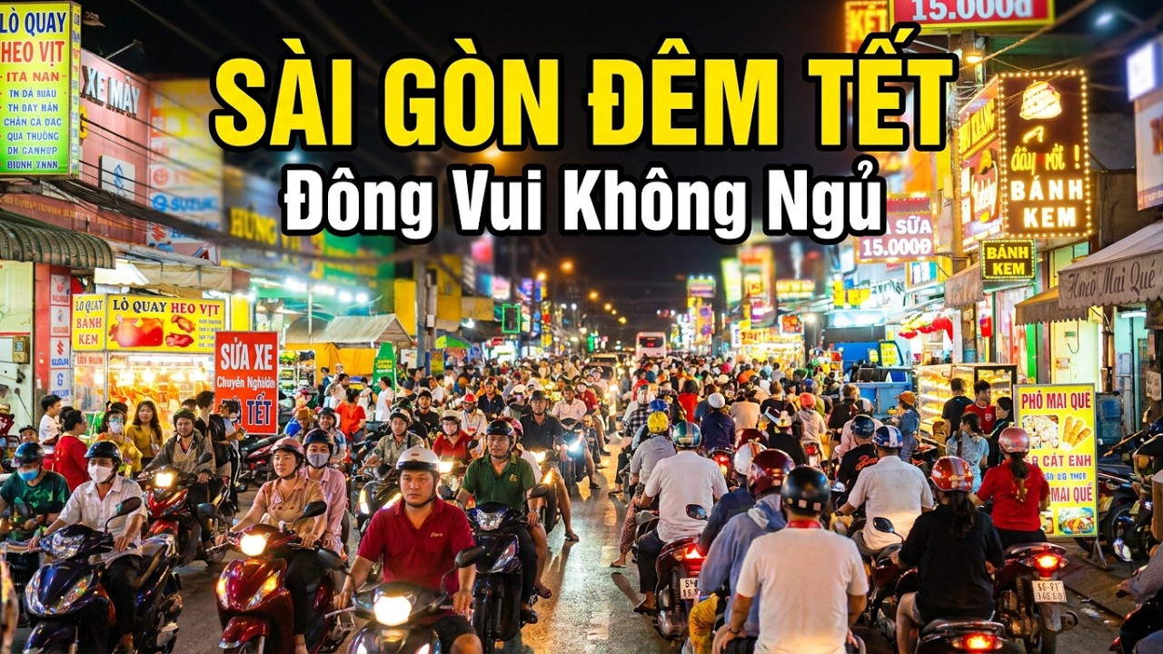 Dạo đêm Sài Gòn những ngày giáp Tết – đông vui không ngủ