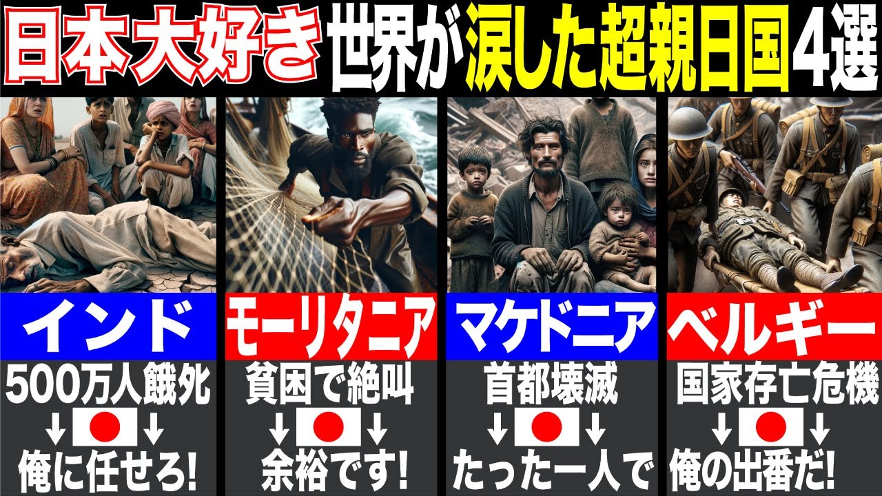 【ゆっくり解説】世界中を号泣させた親日国４選～教科書では語られない真実～