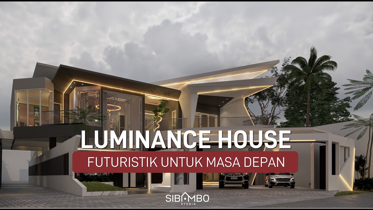 Desain Rumah Futuristik  di Lahan 2000 m2 | Cerita Rumah: Luminance House