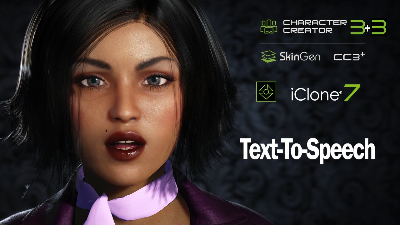 iClone 7 & Character Creator 3 - Cinematic Scene using voice file generated by Text-to-Speech
