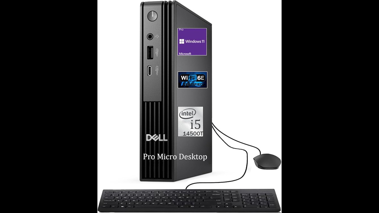 Dell Pro Micro (Next-gen OptiPlex 7020 MFF) Mini PC Windows 11 Pro, Intel i5-14500T, 16GB DDR5 RAM