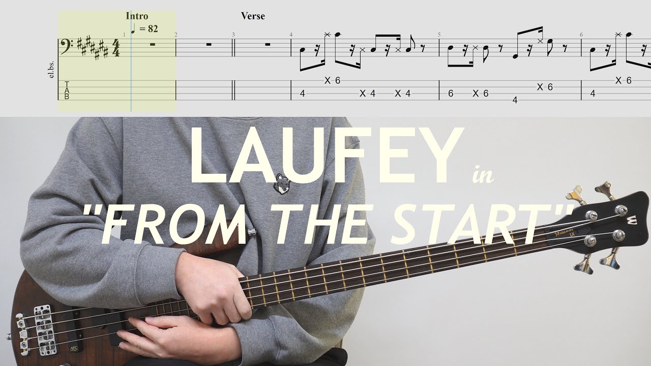 베이스 배울 때 이런 재즈도 쳐봐야함│★★☆☆☆│Laufey – From The Start│쉽고 재밌는 재즈│BASS TAB│악보