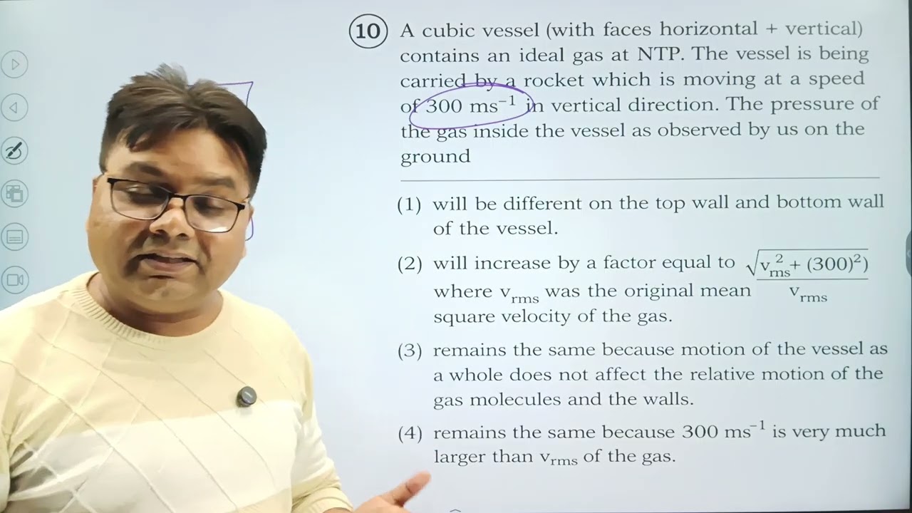 “Rocket Moving at 300 m/s 🚀 | Gas Pressure Change or Not?  | Physics Concept”