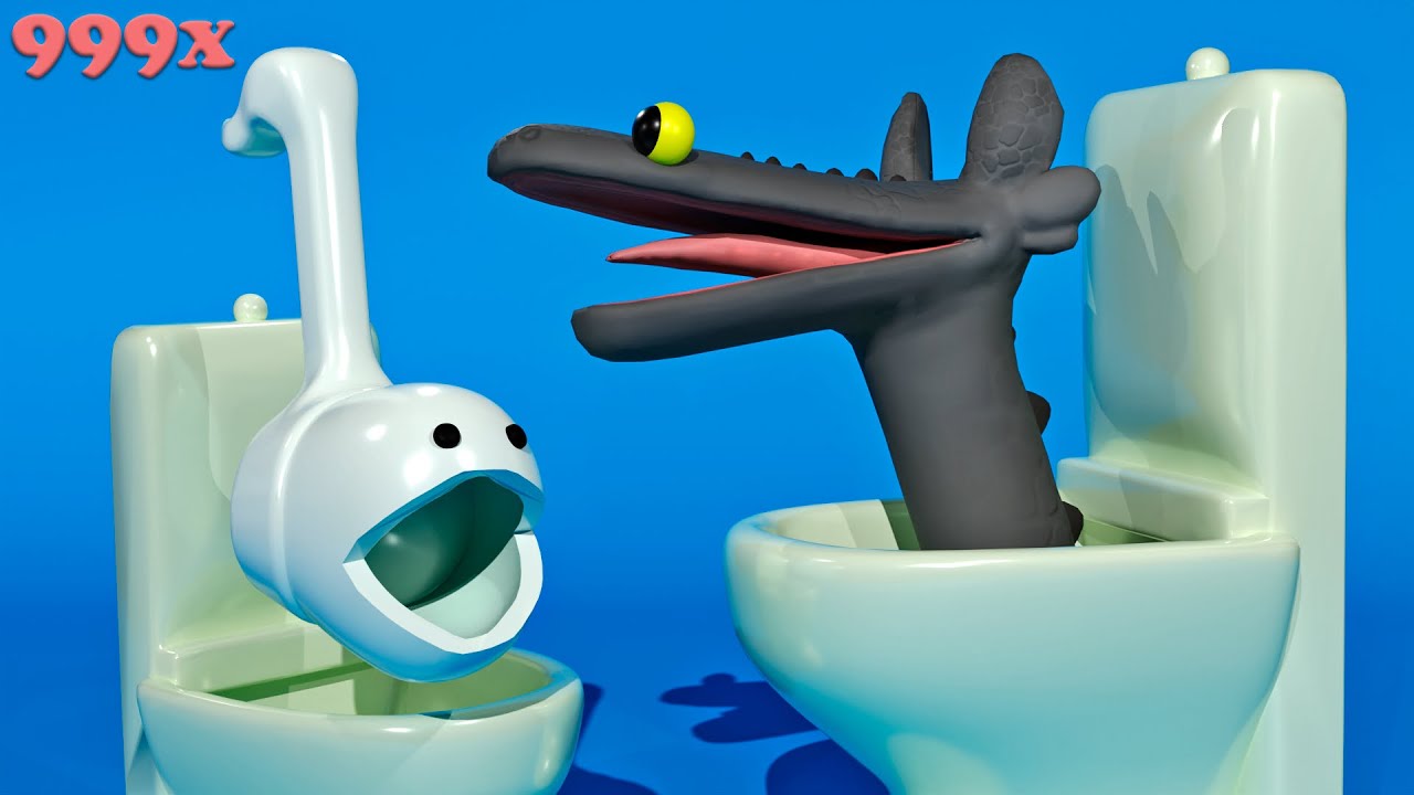 Skibidi Toilet Otamatone & Toothless Dance 999X #otamatone #toothless #meme
