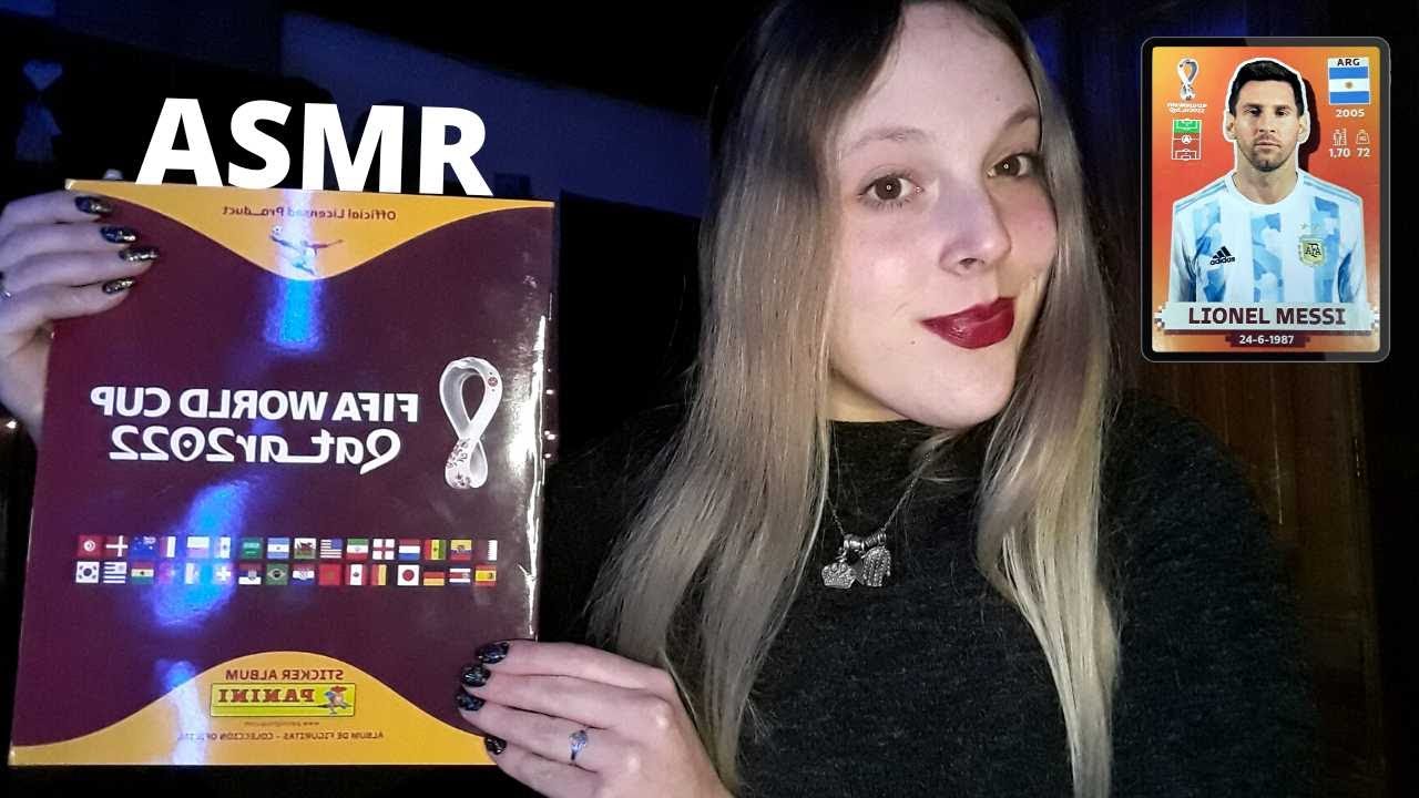 ASMR❤️PEGANDO FIGUS ALBUM del MUNDIAL | Qatar 2022 ⚽| Sofía ASMR 🌹#mundialqatar2022 #asmrespañol