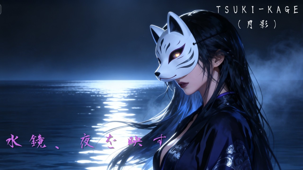 【妖艶和ロック】水鏡、夜を映す – TSUKI-KAGE | Japanese Dark Rock × Fox Mask Aesthetic