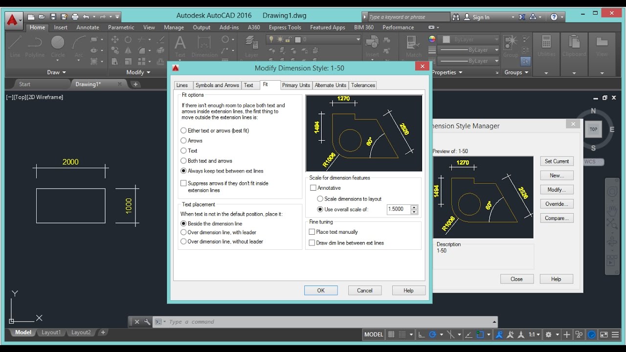 AutoCAD Khmer Tutorial Part 35 | How to use command Dimension style