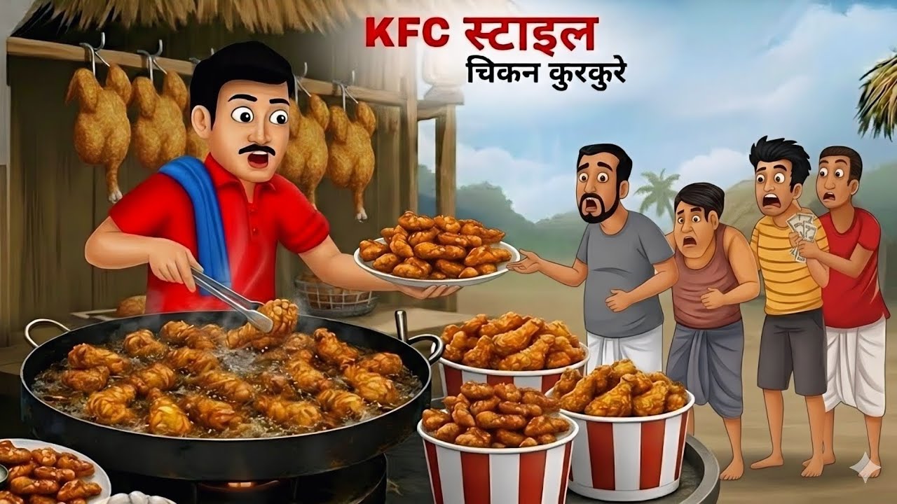 गांव में बने देसी चिकन कुरकुरे kcf | gaow me bane desi chiken kurkure kfc | Hind khaniya | story|
